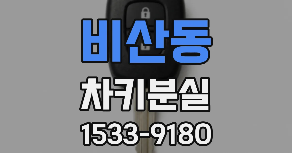 비산동 차키분실
