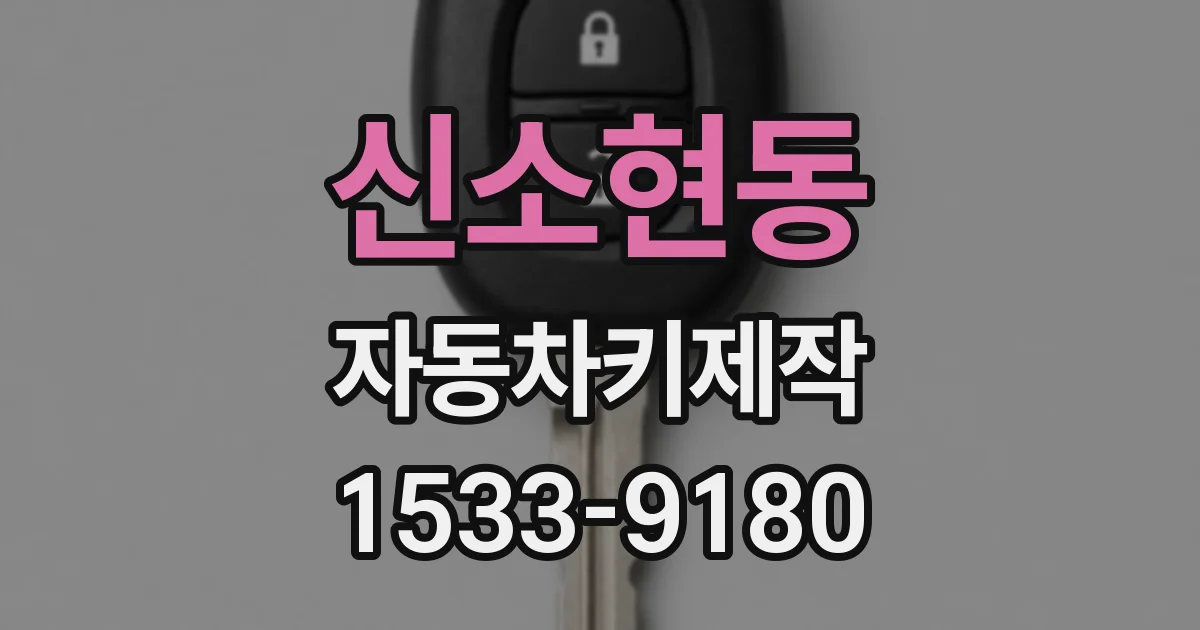 신소현동 자동차키제작