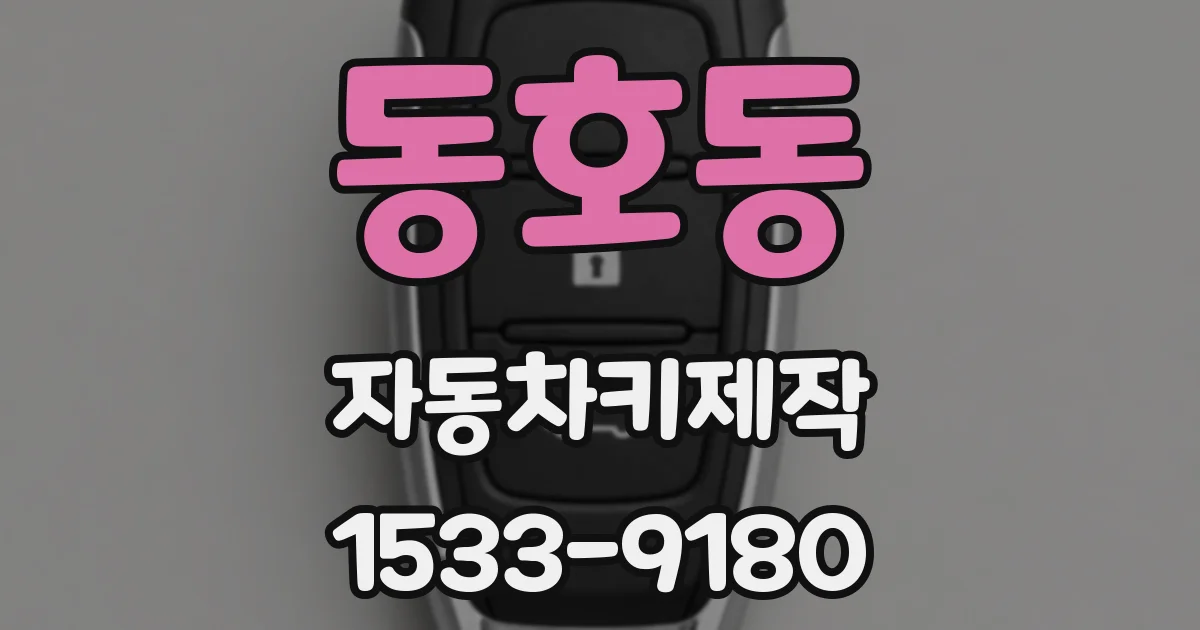 동호동 자동차키제작
