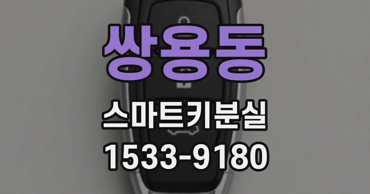 쌍용동 스마트키분실
