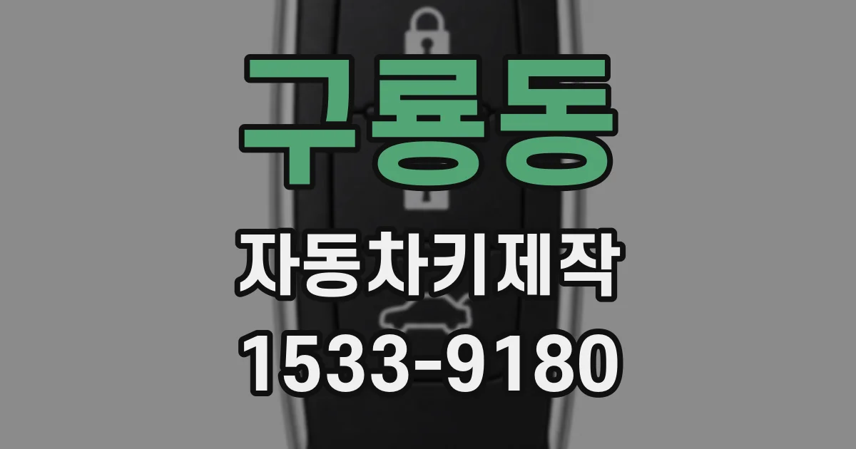 구룡동 자동차키제작