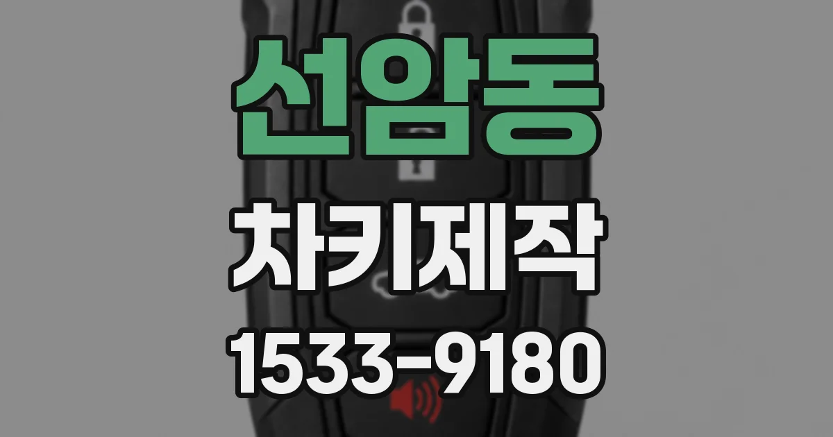선암동 차키제작
