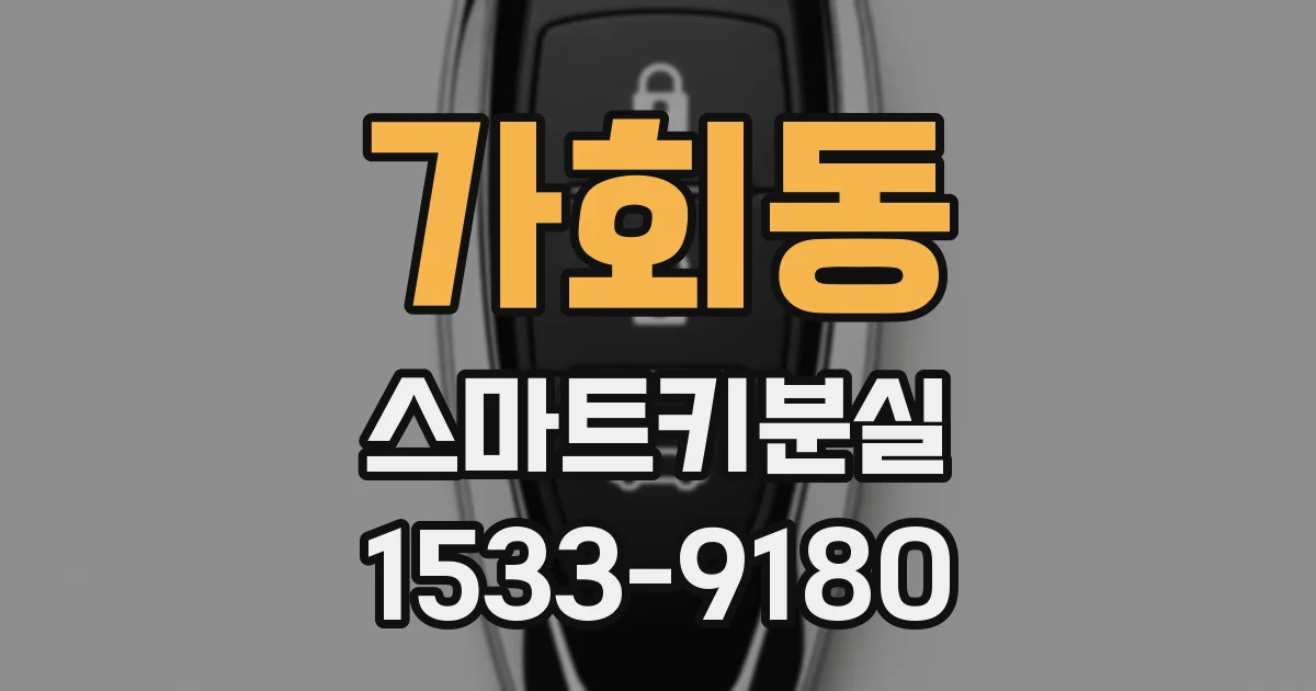 가회동 스마트키분실