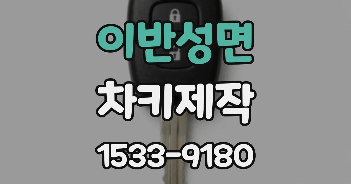 이반성면 차키제작