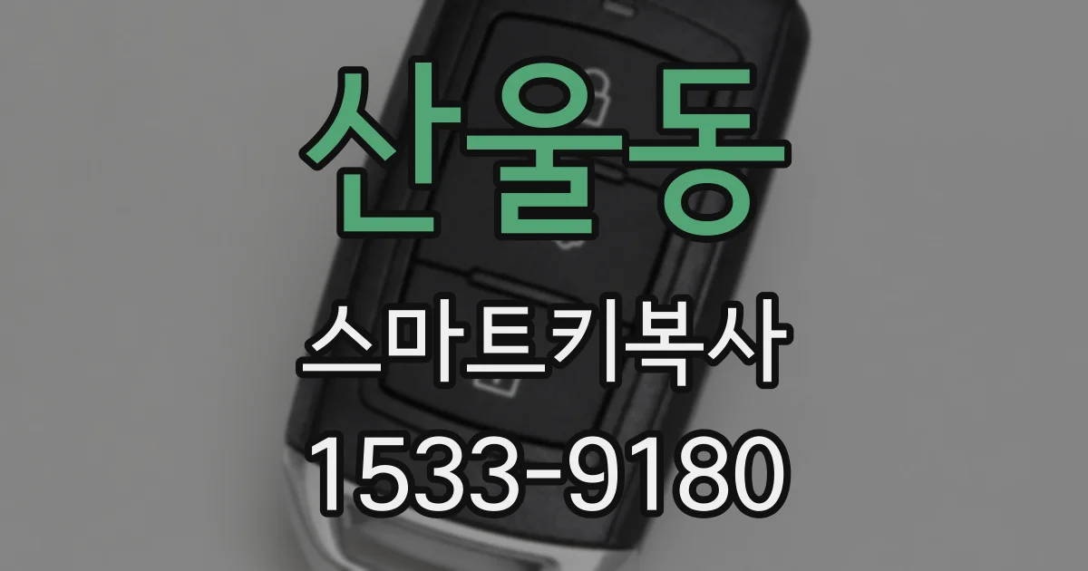 산울동 스마트키복사