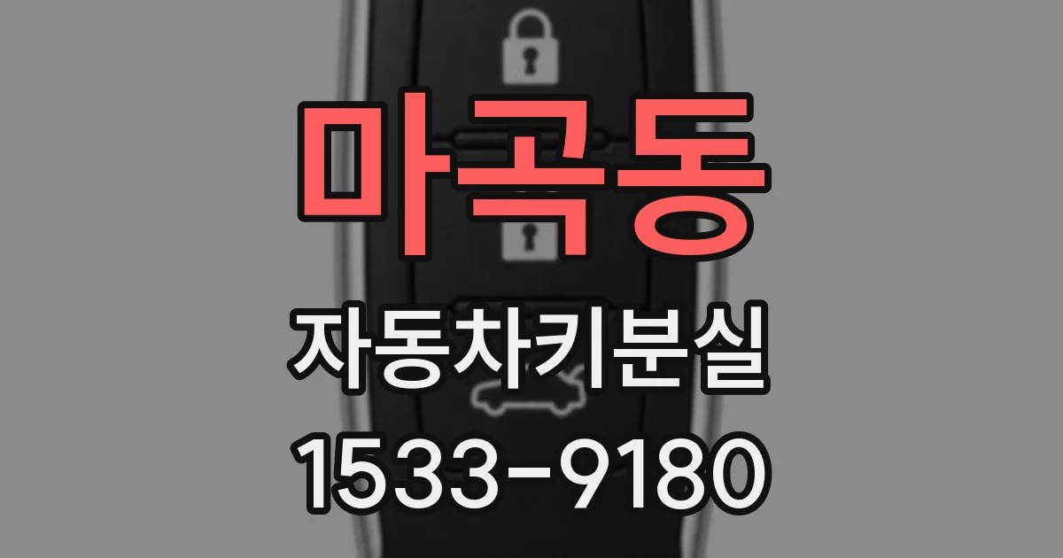 마곡동 자동차키분실