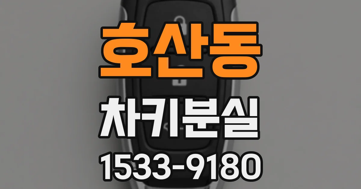 호산동 차키분실