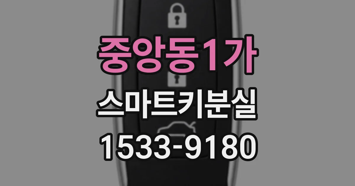 중앙동1가 스마트키분실