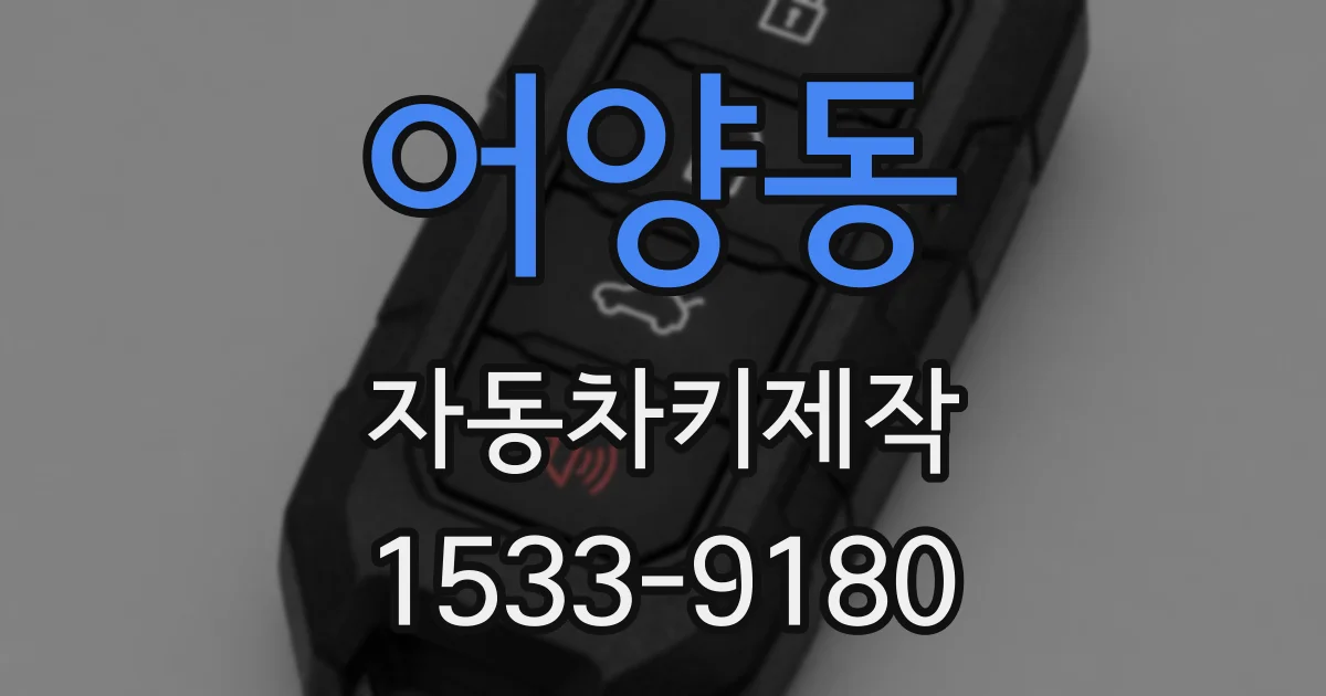 어양동 자동차키제작