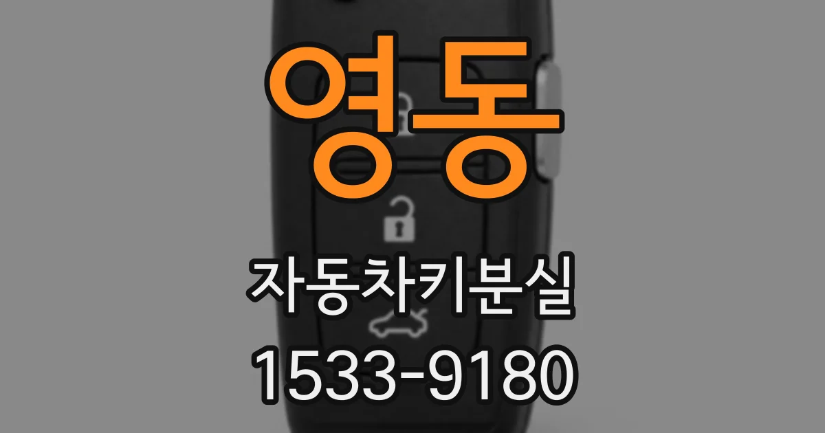 영동 자동차키분실