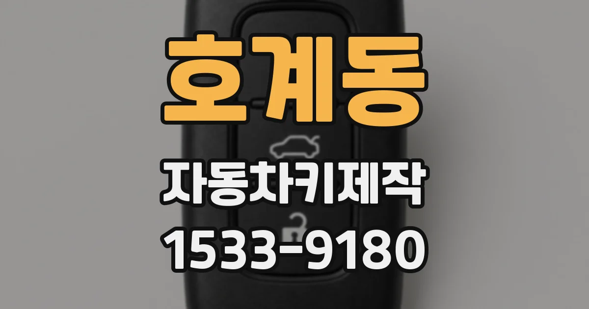 호계동 자동차키제작