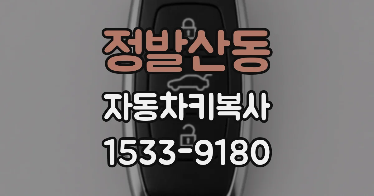 정발산동 자동차키복사