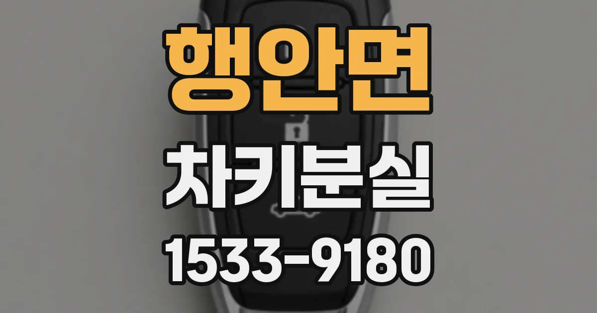 행안면 차키분실