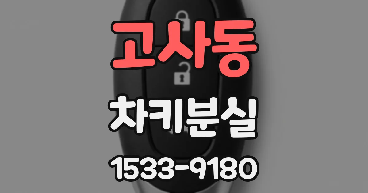 고사동 차키분실