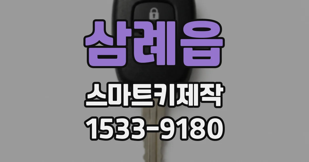 삼례읍 스마트키제작