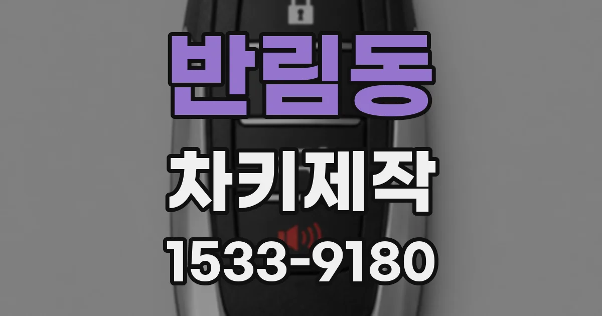 반림동 차키제작