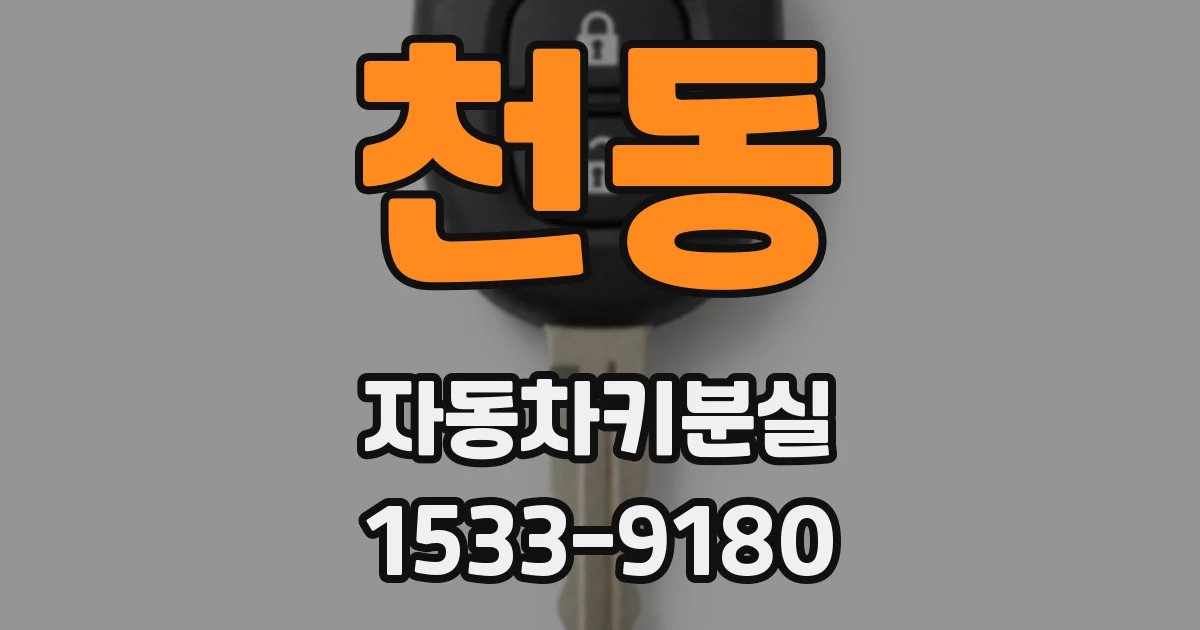 천동 자동차키분실