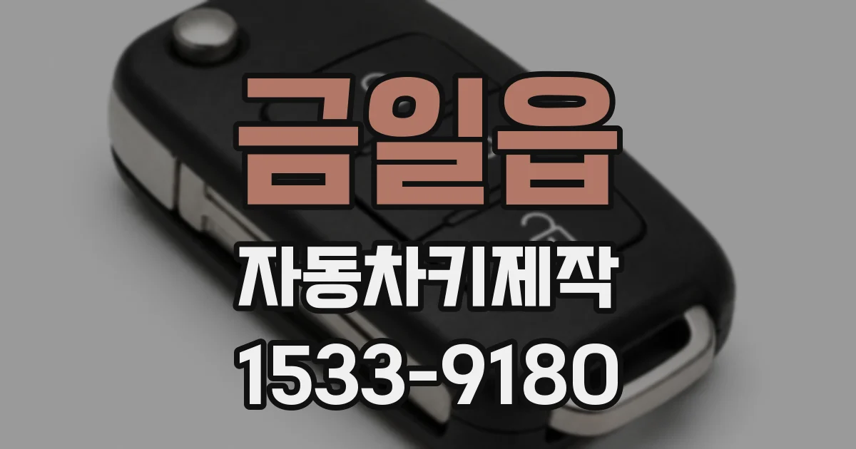 금일읍 자동차키제작