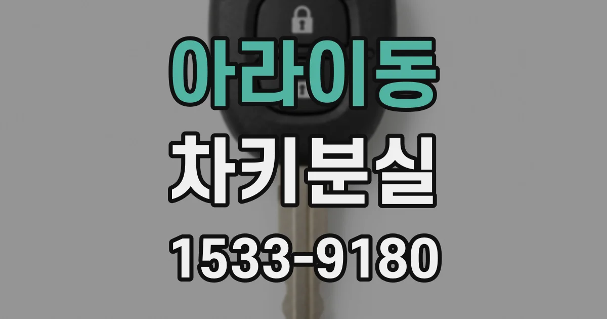 아라이동 차키분실