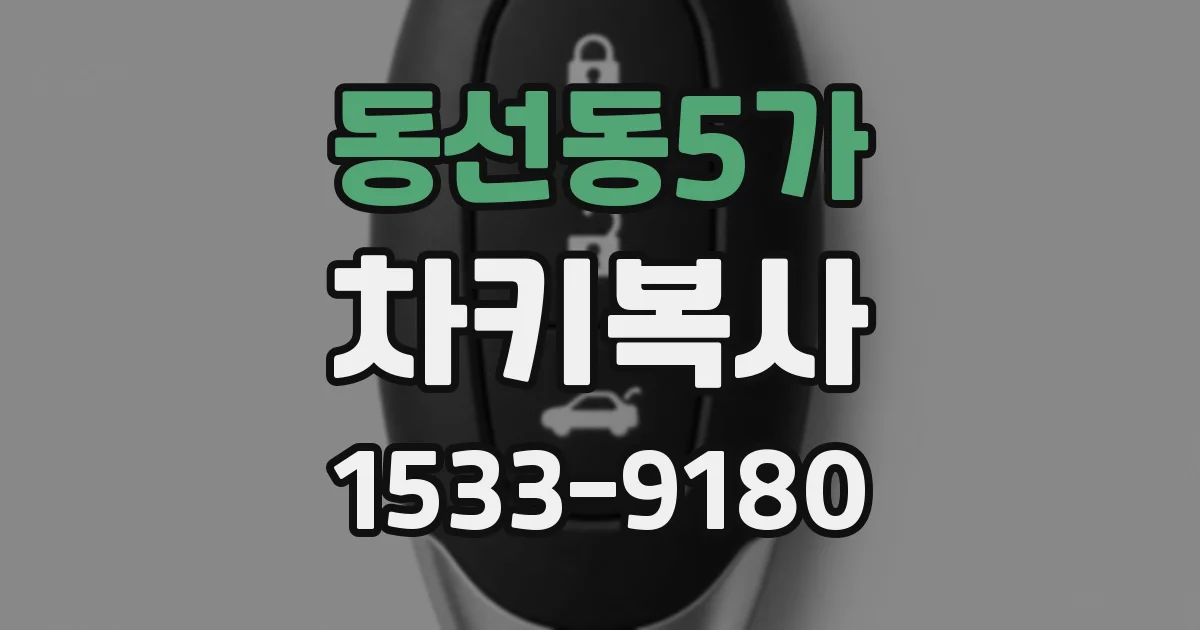 동선동5가 차키복사