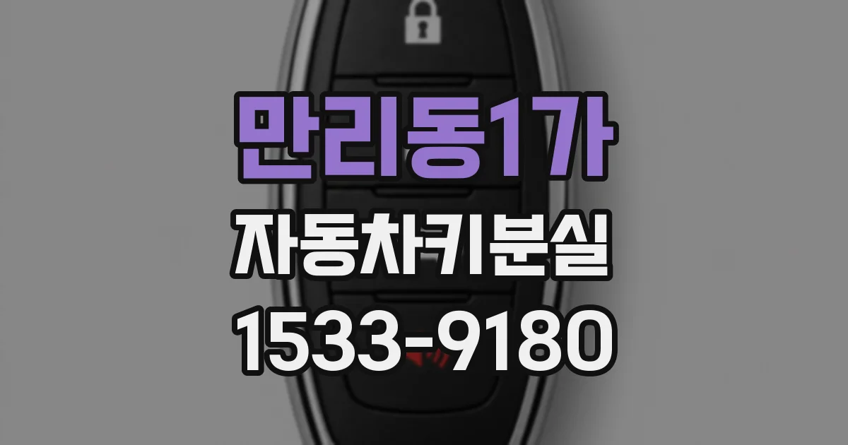 만리동1가 자동차키분실