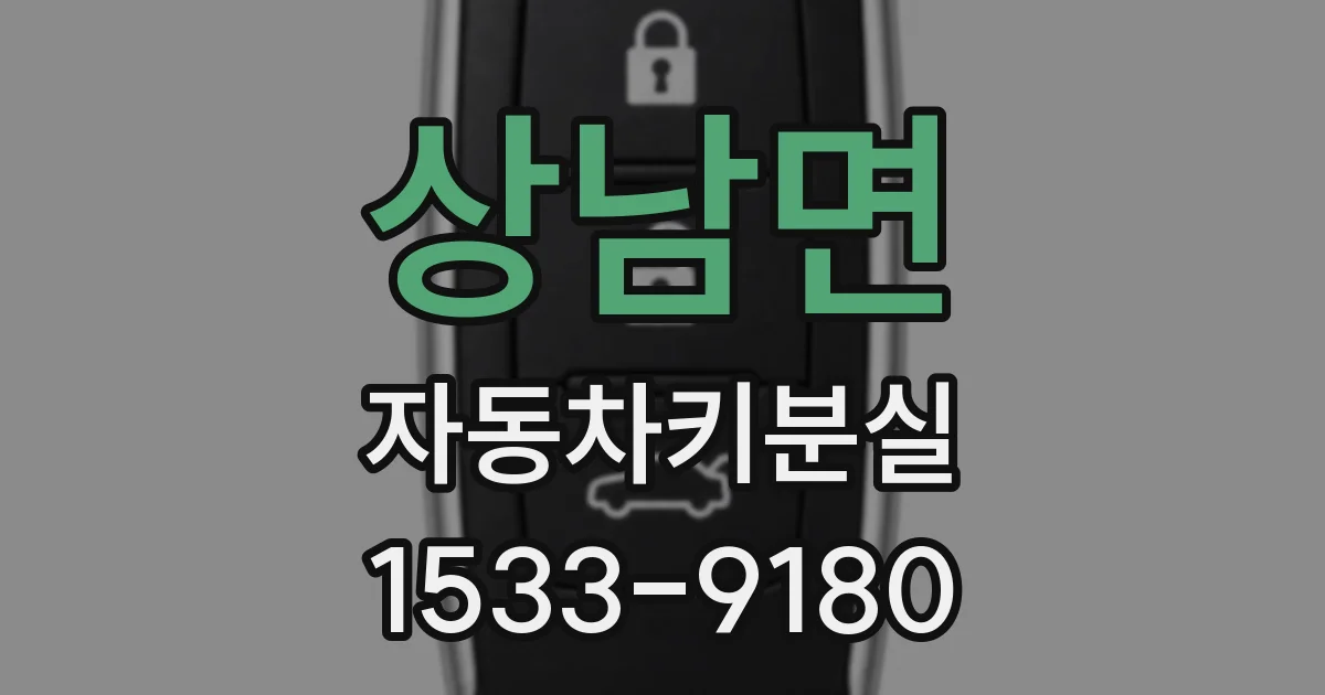 상남면 자동차키분실