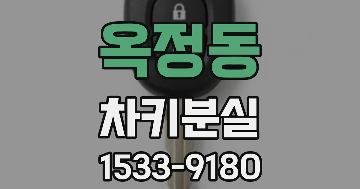 옥정동 차키분실