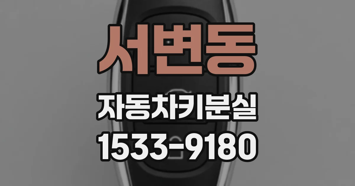 서변동 자동차키분실