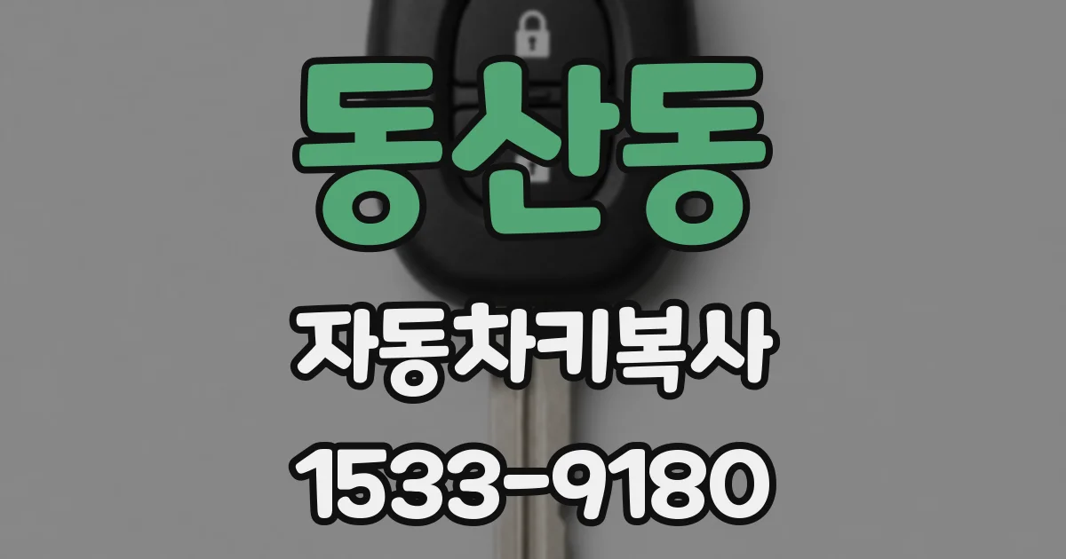 동산동 자동차키복사