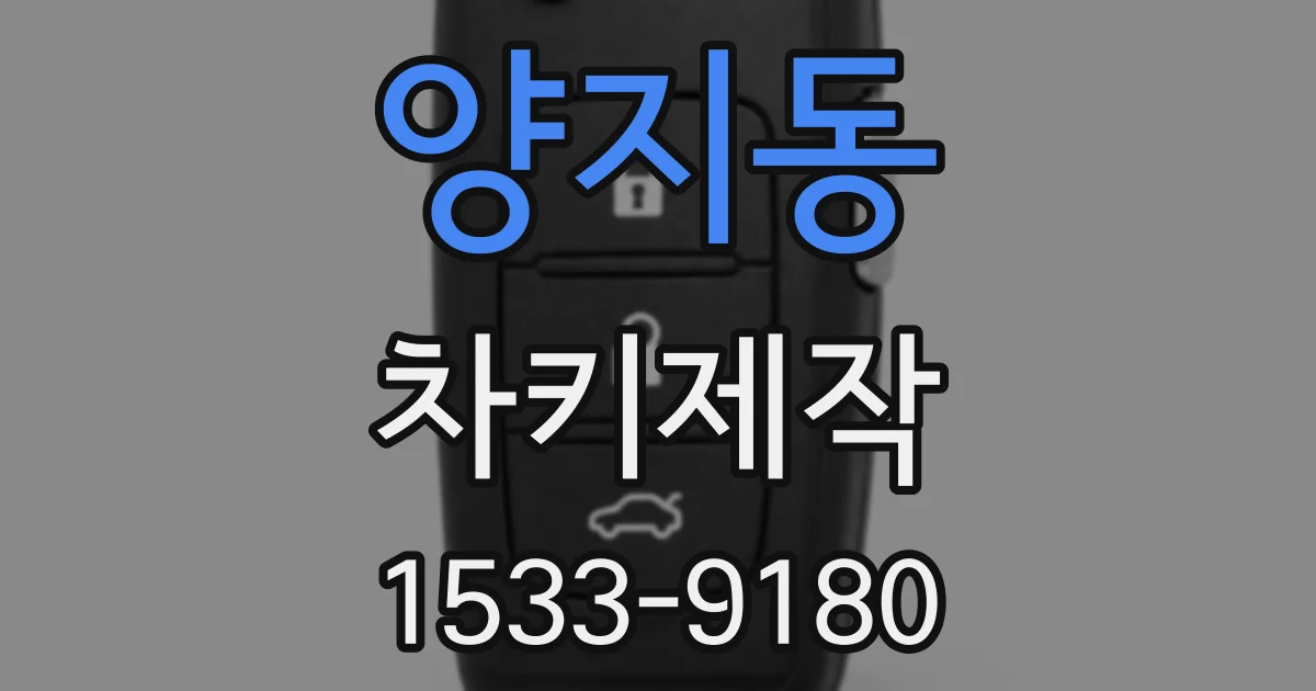 양지동 차키제작