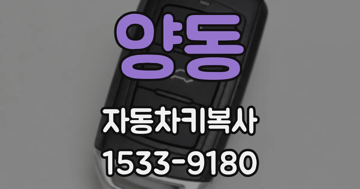 양동 자동차키복사