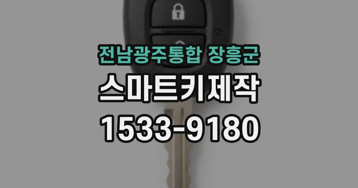 전남광주통합 장흥군 스마트키제작