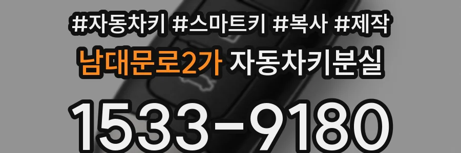남대문로2가 자동차키분실