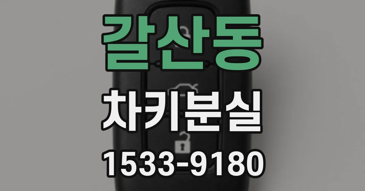 갈산동 차키분실