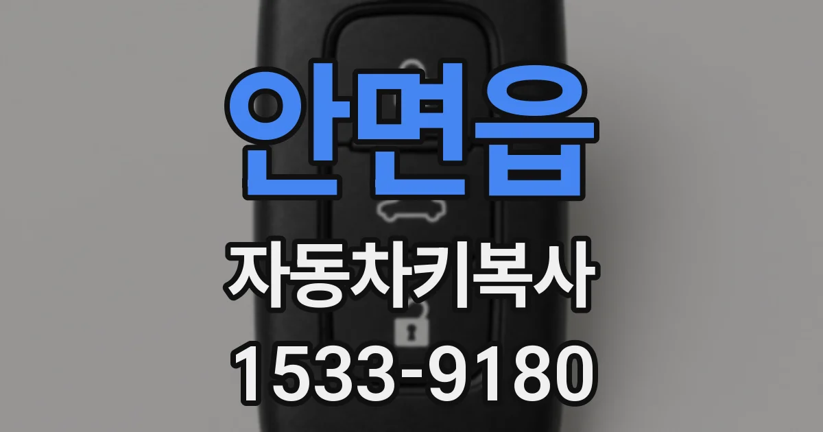 안면읍 자동차키복사