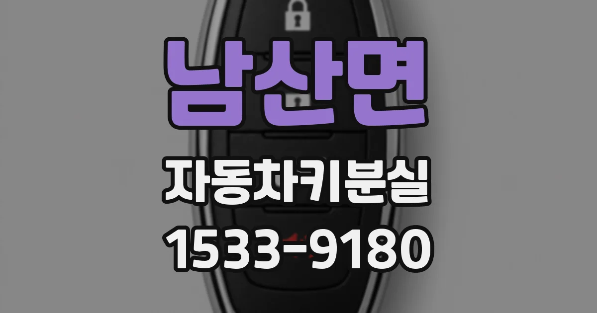 남산면 자동차키분실