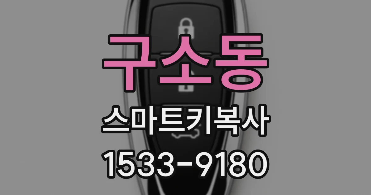 구소동 스마트키복사