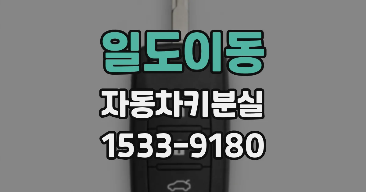 일도이동 자동차키분실