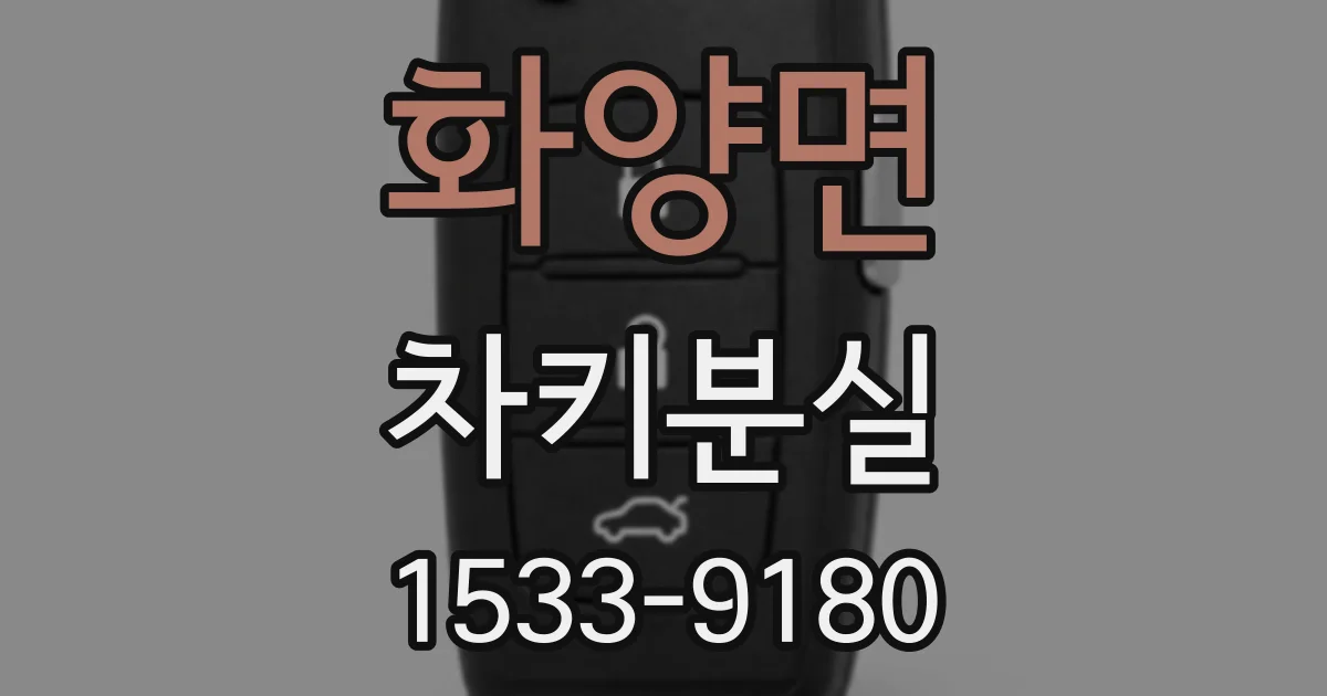 화양면 차키분실