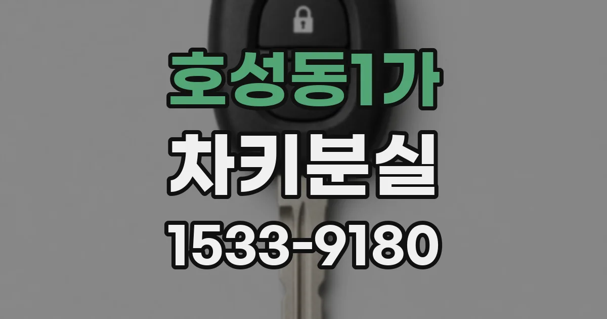 호성동1가 차키분실