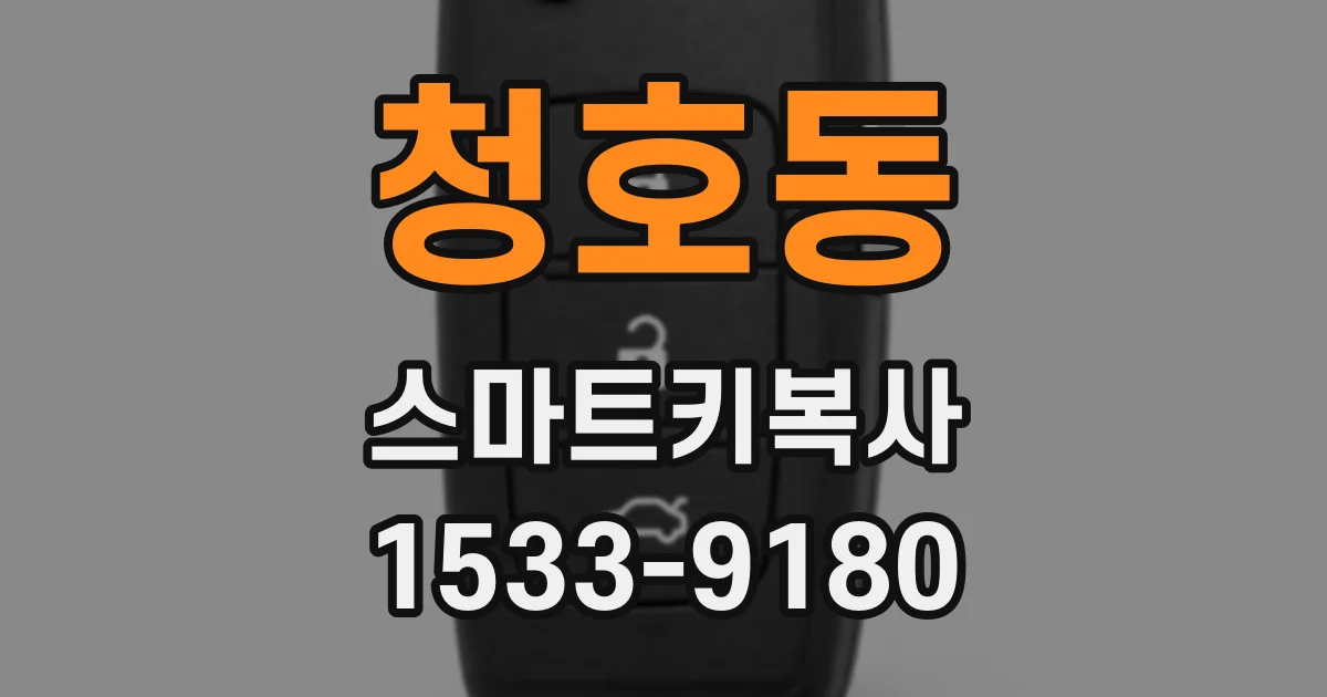 청호동 스마트키복사