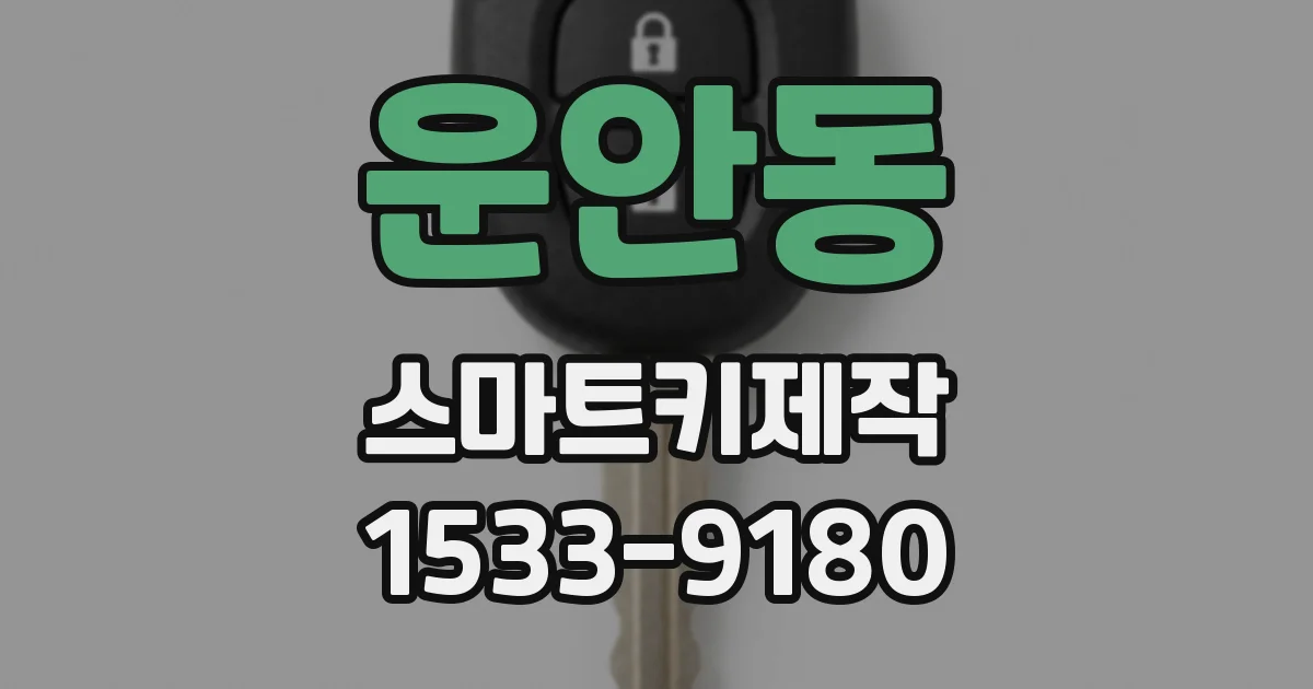 운안동 스마트키제작