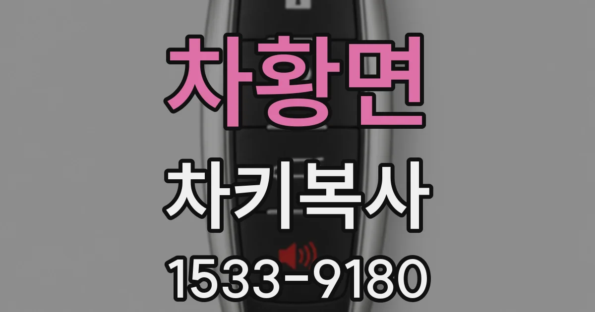 차황면 차키복사