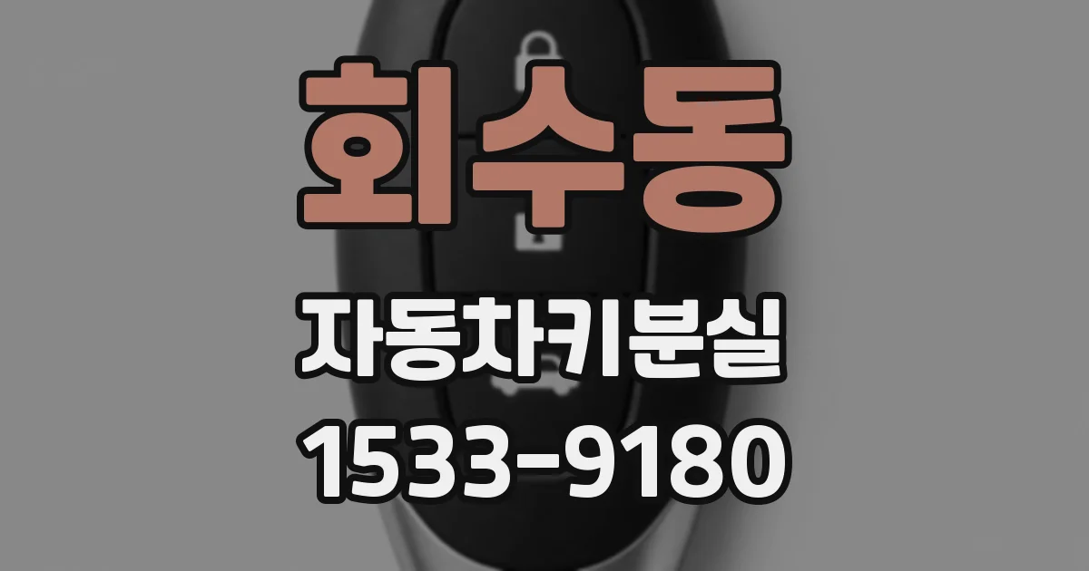 회수동 자동차키분실