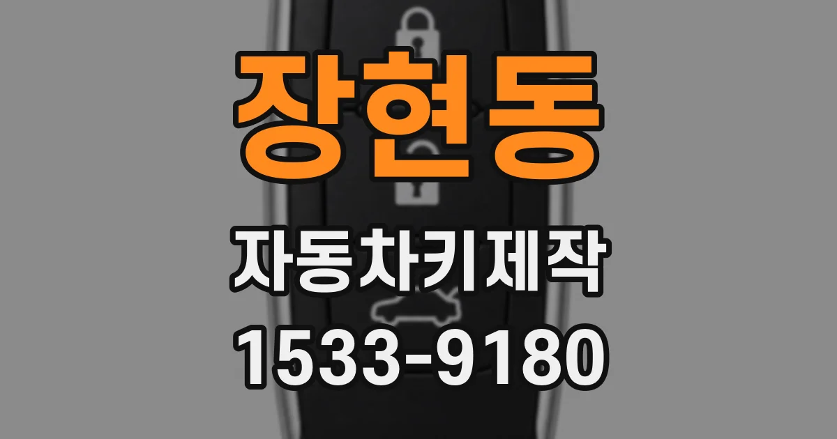 장현동 자동차키제작