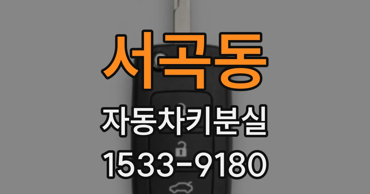 서곡동 자동차키분실