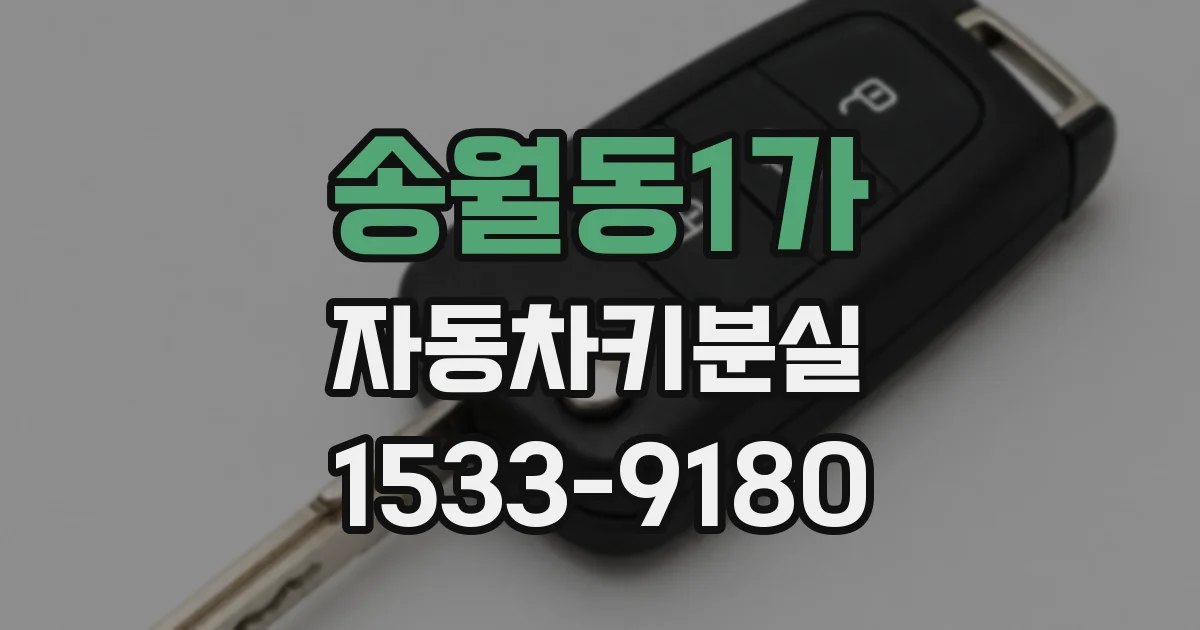 송월동1가 자동차키분실