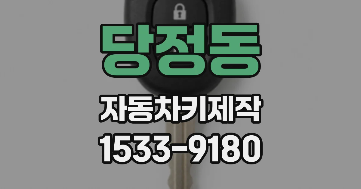 당정동 자동차키제작