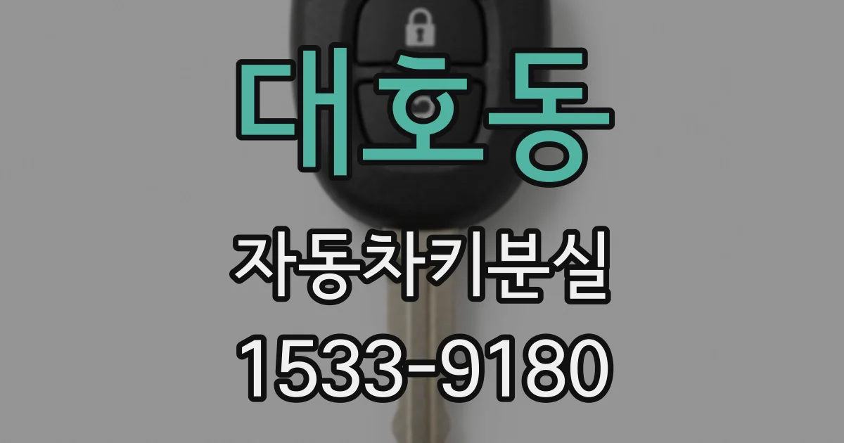 대호동 자동차키분실