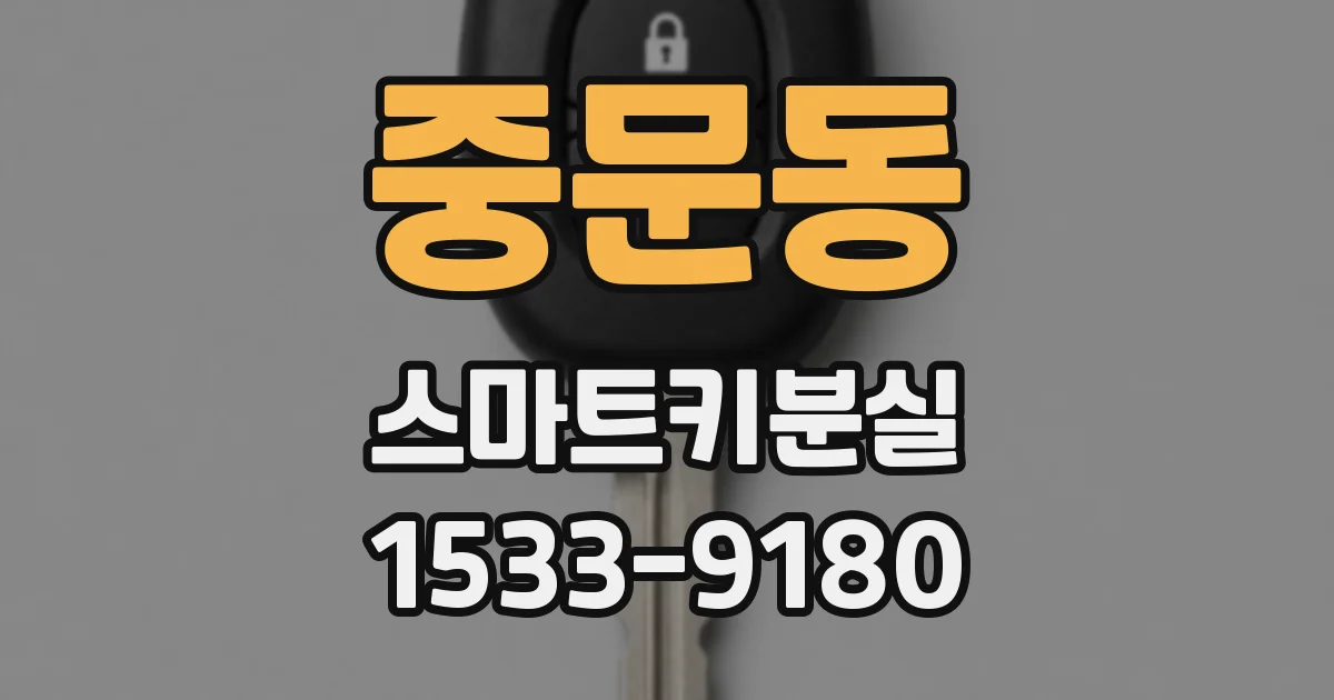 중문동 스마트키분실